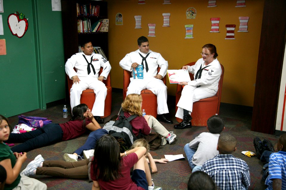 US Navy 100324-N-3271W-171 ailors from the Navy Operational Support Center Phoenix participate in a Read Across America event at Tri-City West Boys and Girls Club during Phoenix Navy Week