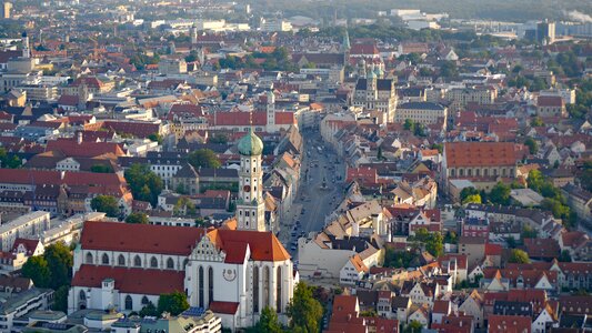 Swabia historic center aerial view