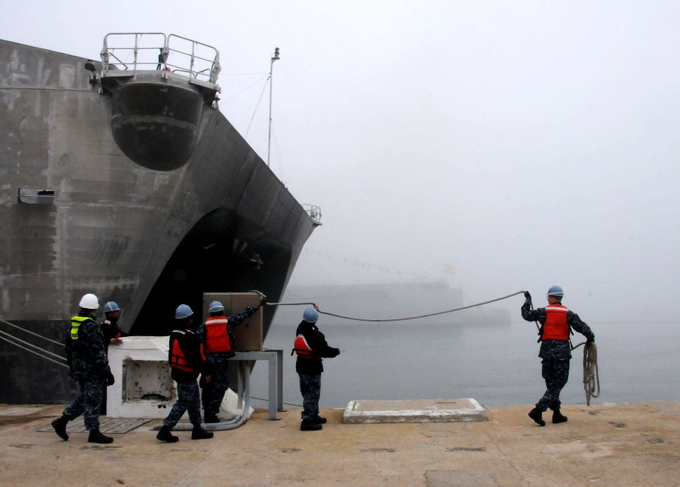 USNS Spearhead arrives in Rota, Spain. (16204719776)