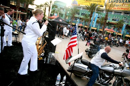 US Navy 100325-N-3271W-066 GLENDALE, Ariz. (March 25, 2010) The U.S. Navy Band Southwest Destroyers perform during Bike Night at Westgate City Center