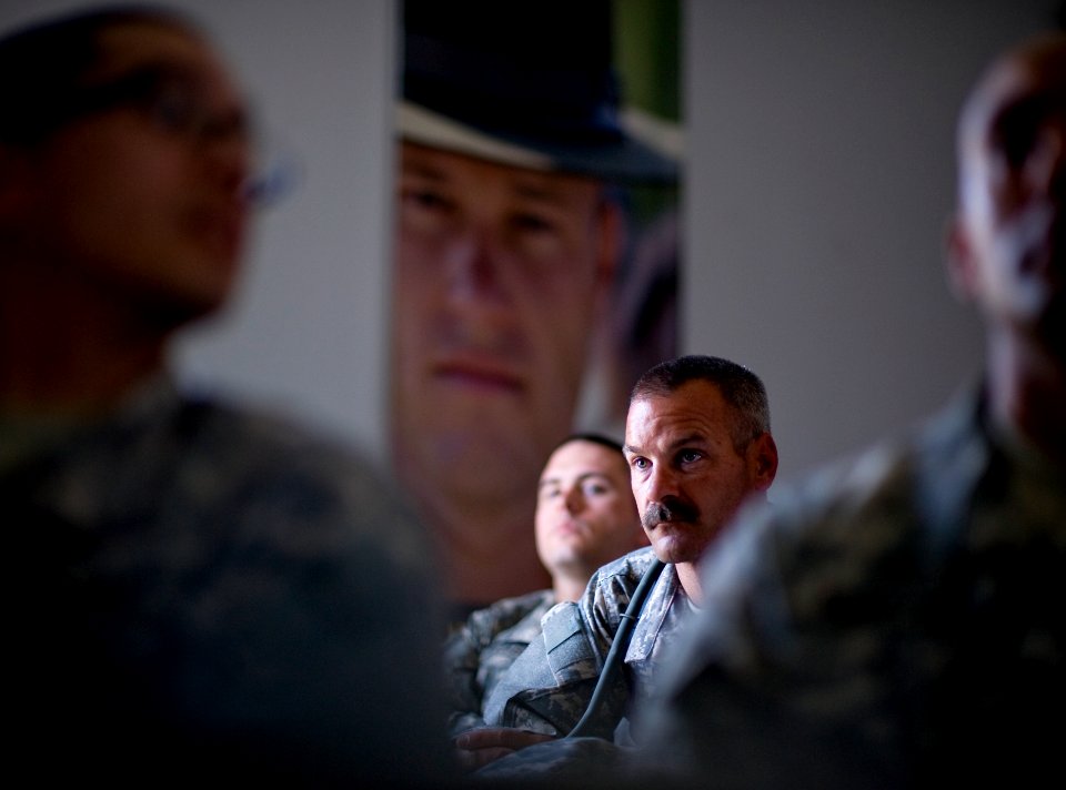 US Navy 100329-N-6932B-444 Sailors receive classroom training during the U.S. Navy Individual Augmentee Combat Training course at Fort Jackson, S.C