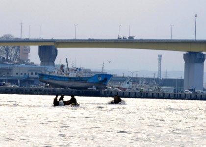 USNS Safeguard and Additional Salvage Support Reaches Hachinohe 110325-N-MU720-096