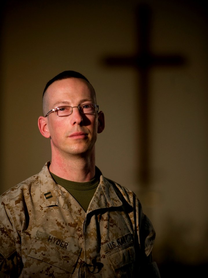 US Navy 100408-N-7090S-046 t. Paul Allen Hyder, a chaplain at Marine Corps Base Quantico, Va., provides spiritual guidance for Marines and Navy personnel