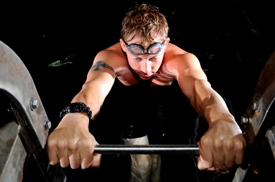 US Navy 100416-N-7586L-072 Navy Diver 2nd Class Jordan Green, who is assigned to SEAL Delivery Vehicle Team 1, was selected to compete in the first joint-service Paralympics-style Warrior Games