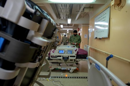 USNS Mercy Sailors Transport Hospital Beds (49830279798)