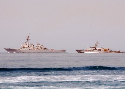 US Navy 100419-N-1082Z-204 The guided-missile destroyer USS The Sullivans (DDG 68) and the coastal patrol ship USS Typhoon (PC 5) are underway in the U.S. 5th Fleet area of responsibility