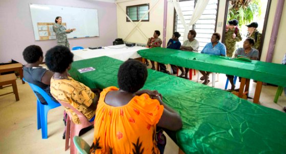 USNS Mercy crew conducts women's symposium in Arawa 150630-N-CF750-150