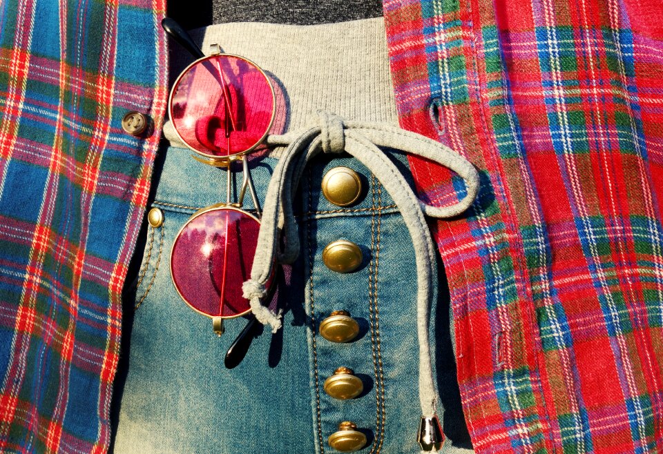 Fashion glasses buttons
