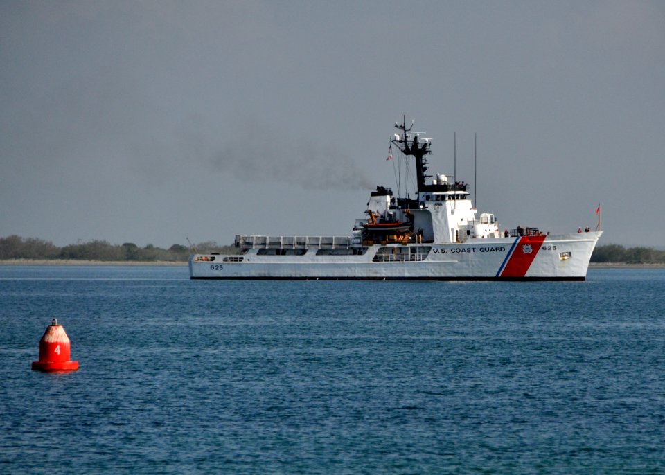 US Navy 100429-N-8241M-108 Venturous (WMEC-625) pulls into Naval Station Guantanamo Bay