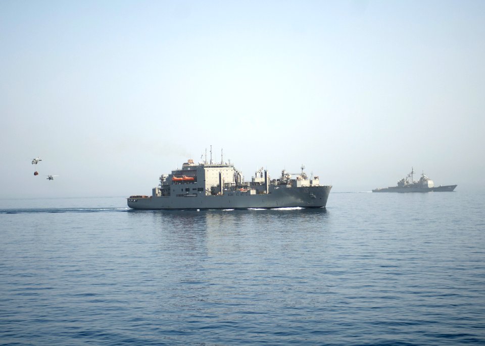 USNS Medgar Evers conducts a vertical replenishment. (8653262374)
