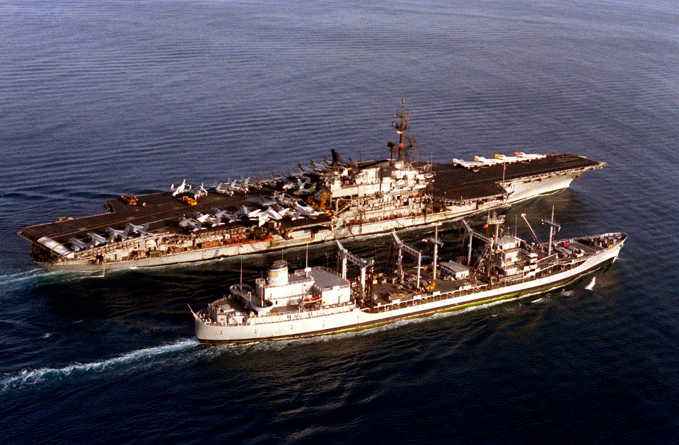 USNS Hassayampa USS Midway 1983