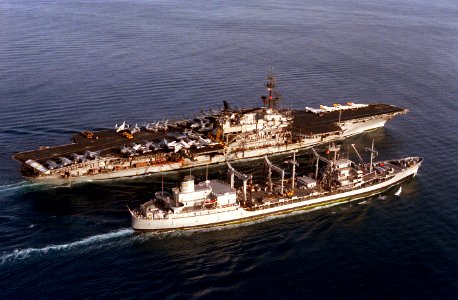 USNS Hassayampa USS Midway 1983