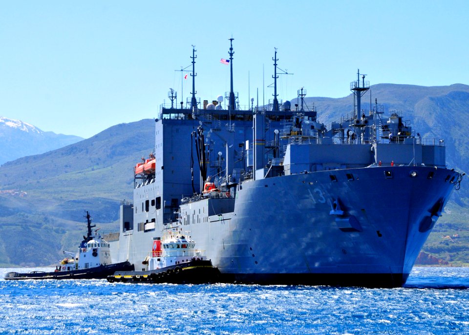 USNS Medgar Evers (T-AKE-13) at Souda Bay in 2013