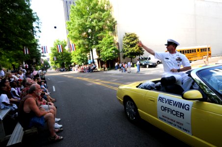 US Navy 100507-N-9818V-029 Master Chief Petty Officer of the Navy (MCPON) Rick West is Grand Marshall and Reviewing Officer of the 61st Armed Forces Day Parade