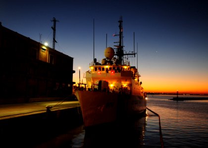 US Navy 100509-N-9301W-707 USCGC Spencer (WMEC 905) is pier side in Montevideo, Uruguay during a port visit