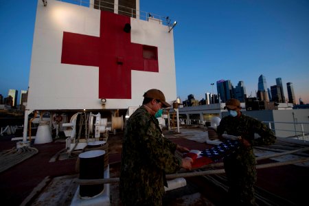 USNS Comfort Evening Colors Ceremony in New York City (49770908197) photo