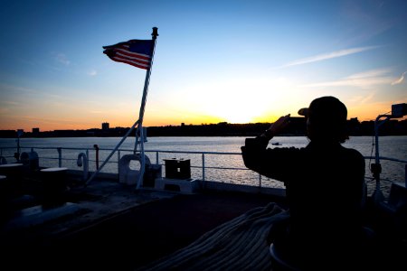 USNS Comfort Evening Colors Ceremony in New York City (49770582196) photo