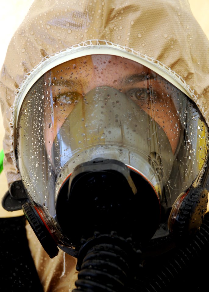 US Navy 100518-N-6326B-007 Logistics Specialist 3rd Class Kelsey A. Reno participates in the annual statewide Golden Guardian drill
