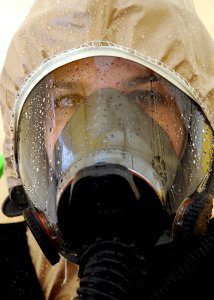 US Navy 100518-N-6326B-007 Logistics Specialist 3rd Class Kelsey A. Reno participates in the annual statewide Golden Guardian drill