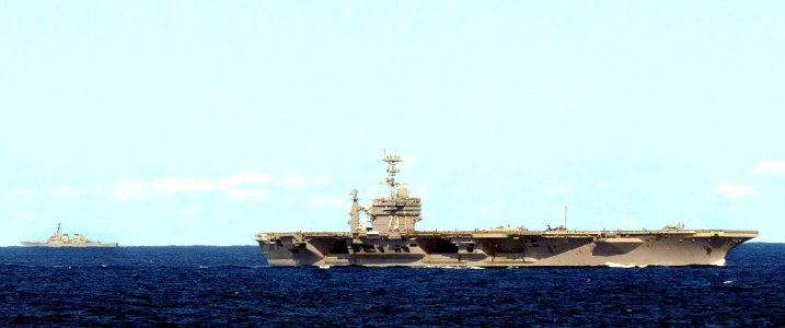 US Navy 100513-N-7478G-084 The Nimitz-class aircraft carrier USS George Washington (CVN 73) is underway in the Pacific Ocean conducting sea trials before an upcoming deployment
