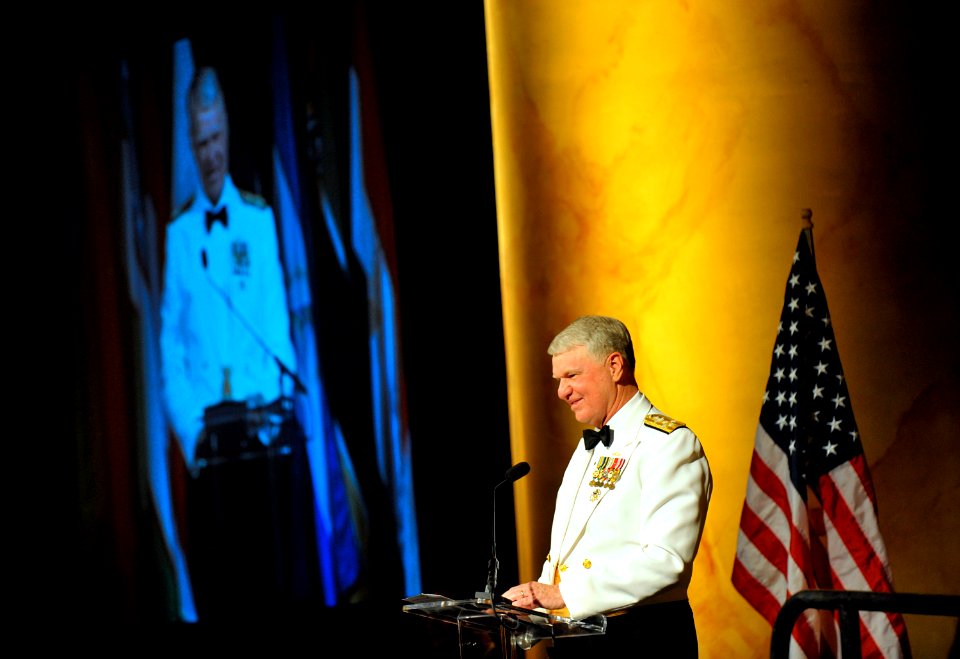 US Navy 100520-N-8273J-152 Chief of Naval Operations (CNO) Adm. Gary Roughead delivers remarks at the Project Hope Spring Gala in Washington, D.C