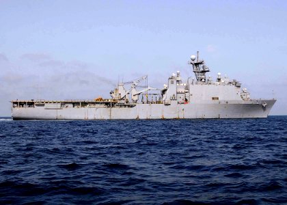 US Navy 100517-N-1082Z-060 USS Ashland (LSD 48) is at sea