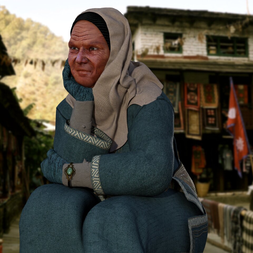 Highlands mediterranean headscarf