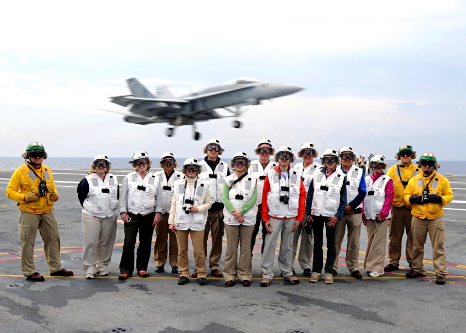 US Navy 100519-N-3885H-163 The Chief of Naval Operations Environmental Readiness Division hosted an environmentally focused ship embark for environmental non-governmental organizations and federal regulators aboard USS George H photo