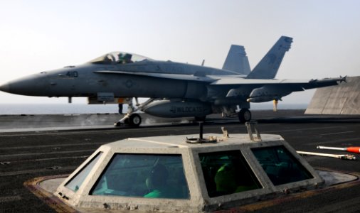 US Navy 100523-N-4236E-349 Hornet launches from USS Dwight D. Eisenhower