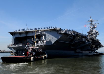 US Navy 100521-N-6764G-166 he Nimitz-class aircraft carrier USS Harry S. Truman (CVN 75) departs Naval Station Norfolk