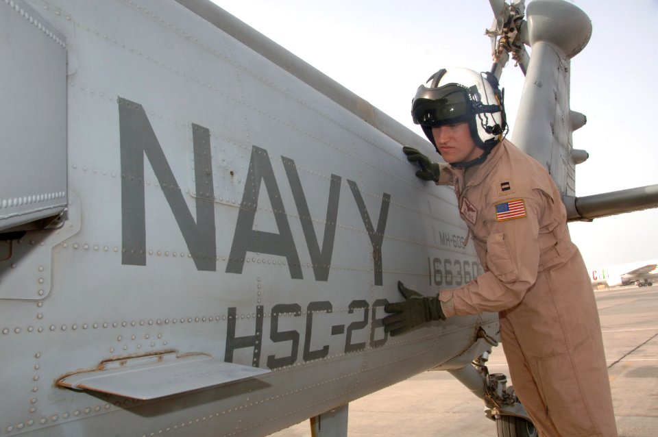 US Navy 100526-N-5821P-103 Lt. Jeremy Steffen, a pilot assigned to the Desert Hawks of Helicopter Sea Combat Squadron (HSC) 26, Detachment 1