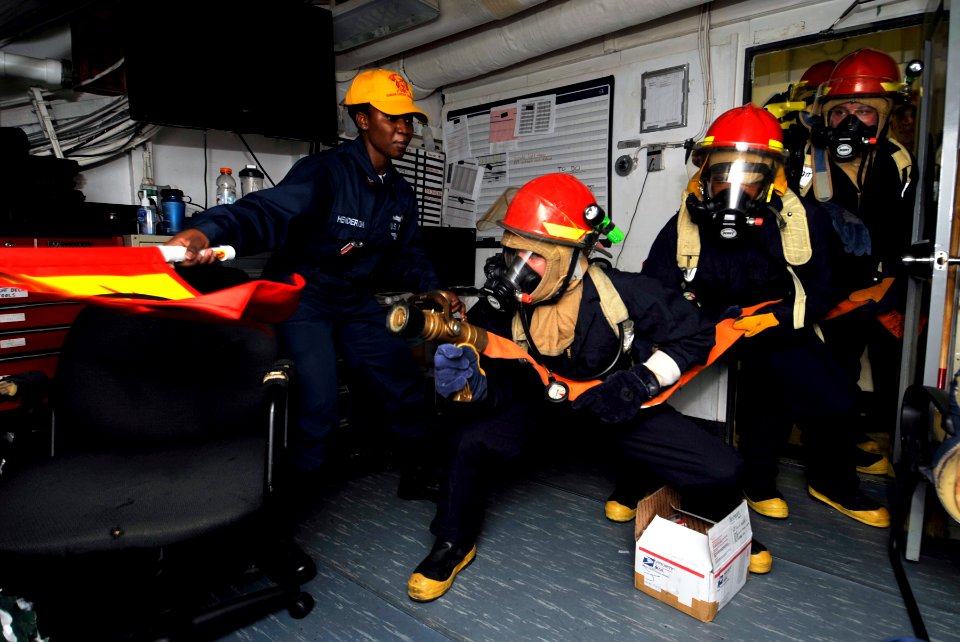 US Navy 100524-N-6003P-103 General Quarters drill aboard USS Harry S. Truman