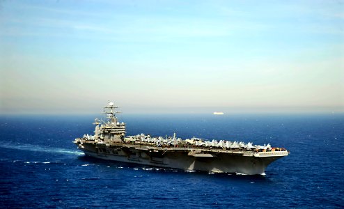 US Navy 100602-N-6003P-411 The Nimitz-class aircraft carrier USS Harry S. Truman (CVN 75) transits the Strait of Gibraltar