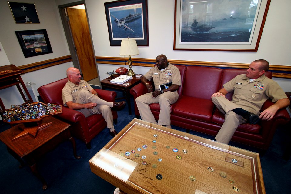 US Navy 100603-N-4482V-004 Senior enlisted leaders meet with Rear Adm. Joseph Kilkenny, commander of Naval Education and Training Command