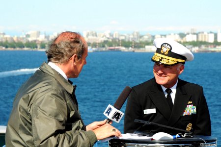 US Navy 100611-N-1004S-066 Rear Adm. Thomas S. Rowden, from Washington D.C., commander of Carrier Strike Group (CSG) 7,