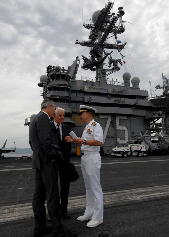 US Navy 100613-N-3705H-036 Capt. Joseph Clarkson, commanding officer of the Nimitz-class aircraft carrier USS Harry S. Truman (CVN 75),