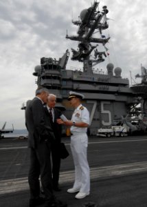 US Navy 100613-N-3705H-036 Capt. Joseph Clarkson, commanding officer of the Nimitz-class aircraft carrier USS Harry S. Truman (CVN 75),