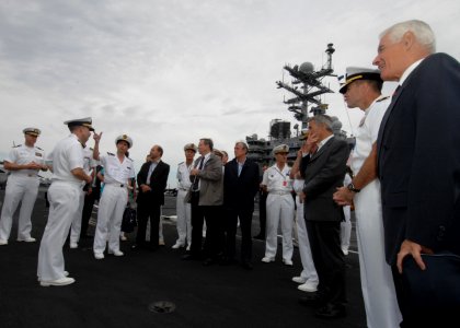 US Navy 100613-N-3705H-013 Capt. Joseph Clarkson, commanding officer of the Nimitz-class aircraft carrier USS Harry S. Truman (CVN 75),