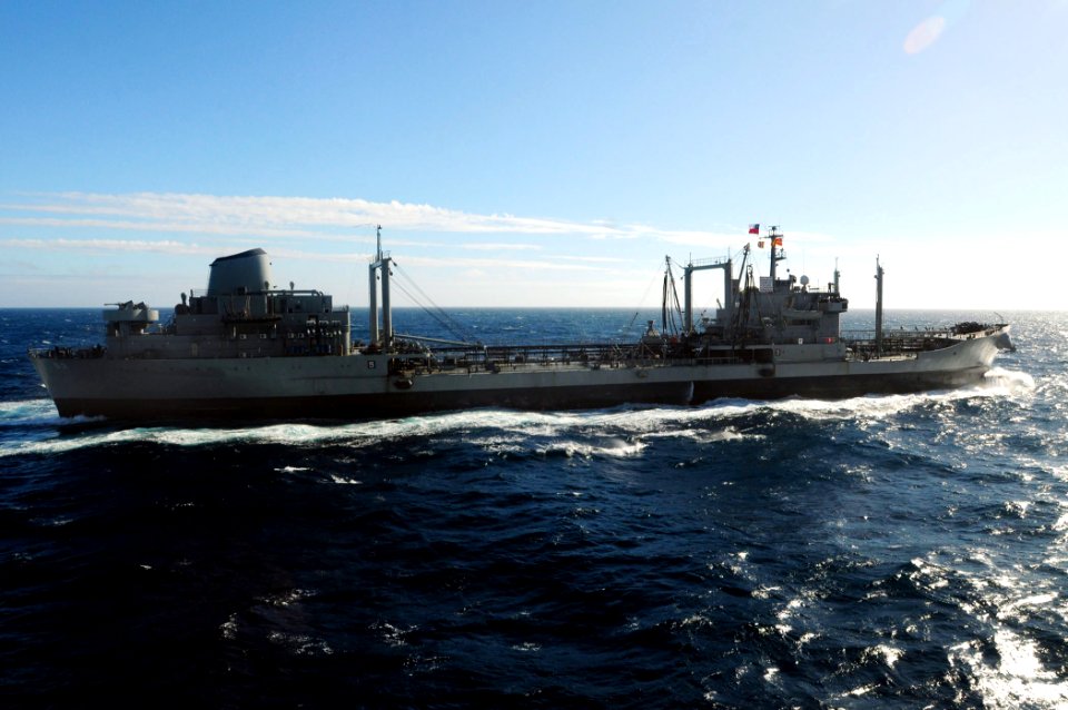 US Navy 100616-N-9301W-030 The Chilean replenishment ship CNS Araucano (AO 53) transits the Pacific Ocean