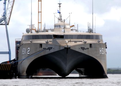 US Navy 100615-N-4971L-265 High Speed Vessel Swift (HSV 2) is moored in Corinto, Nicaragua