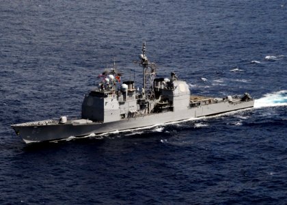 US Navy 100619-N-3327M-273 The guided-missile cruiser USS Chosin (CG 65) is underway to Pearl Harbor to participate in Rim of the Pacific (RIMPAC)