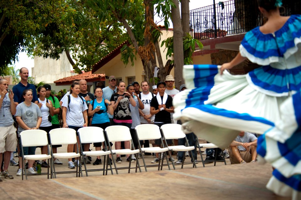 US Navy 100617-N-5319A-081 Sailors and Marines assigned to the amphibious transport dock ship USS New Orleans (LPD 18) take a break from a community service project at an orphanage in Manzanillo, Mexico