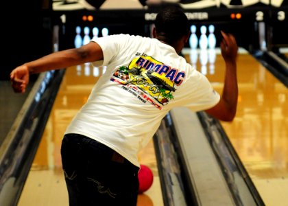 US Navy 100630-N-6854D-069 Sailors participate in a bowling tournament during Rim of the Pacific (RIMPAC) 2010 Sports Week