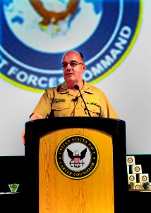 US Navy 100628-N-5214S-090 Adm. John C. Harvey Jr., Commander of U.S. Fleet Forces Command, speaks to Navy counselors on the first day of the 22nd Navy Counselors Association symposium