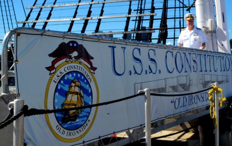US Navy 100701-N-3548M-169 Chief of Naval Operations (CNO) Adm. Gary Roughead visits USS Constitution during his trip to Boston photo