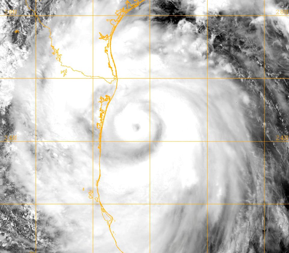 US Navy 100630-N-0000X-001 A GOES-12 infrared satellite image of Hurricane Alex provided by the U.S. Naval Research Laboratory in Monterey, Calif. shows the storm at 1-00 p.m. EST