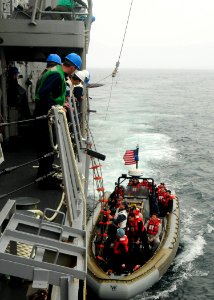 US Navy 100630-N-9301W-173 Cmdr. Jeff Oakley, commanding officer of the amphibious transport dock ship USS New Orleans (LPD 18)