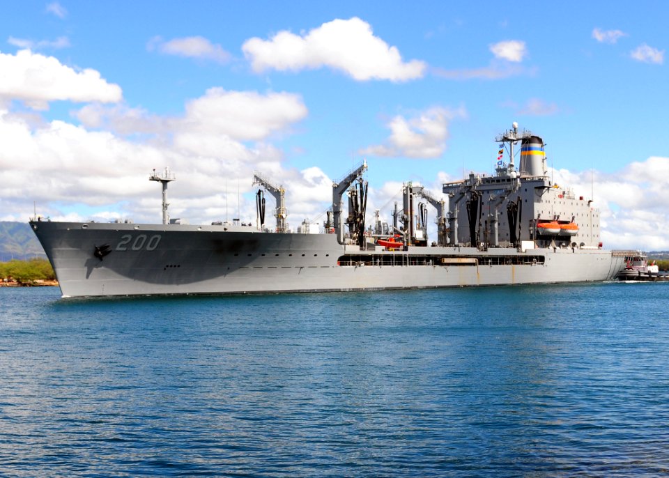US Navy 100705-N-6854D-098 USNS Guadalupe (T-AO 200) departs Joint Base Pearl Harbor-Hickam to support Rim of the Pacific (RIMPAC) 2010 exercises