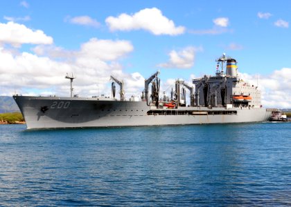 US Navy 100705-N-6854D-098 USNS Guadalupe (T-AO 200) departs Joint Base Pearl Harbor-Hickam to support Rim of the Pacific (RIMPAC) 2010 exercises