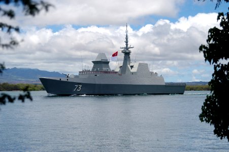 US Navy 100706-N-0641S-081 RSS Supreme (73) departs Joint Base Pearl Harbor-Hickam to support Rim of the Pacific (RIMPAC) 2010 exercises